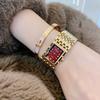 Bracelet Type Square Dial Watch Women'S High Sense Medium And Ancient Style Light Luxury Niche Temperament