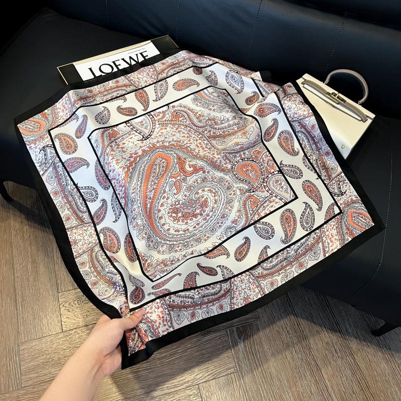 New versatile fashion silk small square scarf professional scarf silk scarf spring and summer matching scarf temperament simple silk scarf