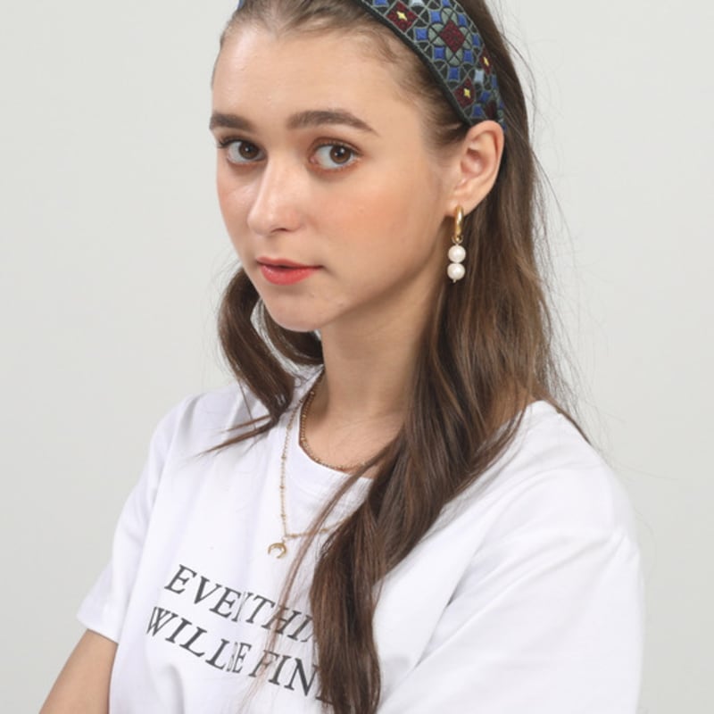 LALA Ethnic Lattice Hairband - DGRAY
