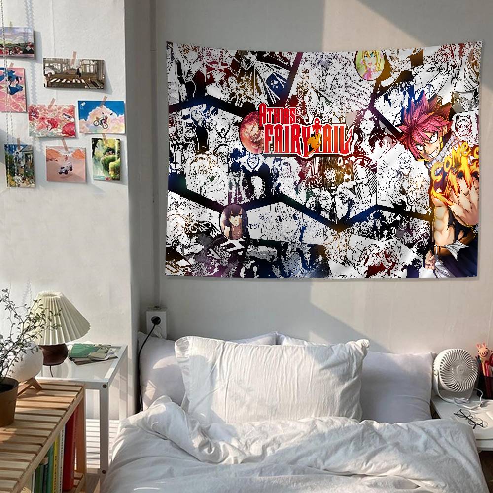 Fairy Tail Anime Chart Tapestry Art Science Fiction Room Home Decor Cheap Hippie Wall Hanging
