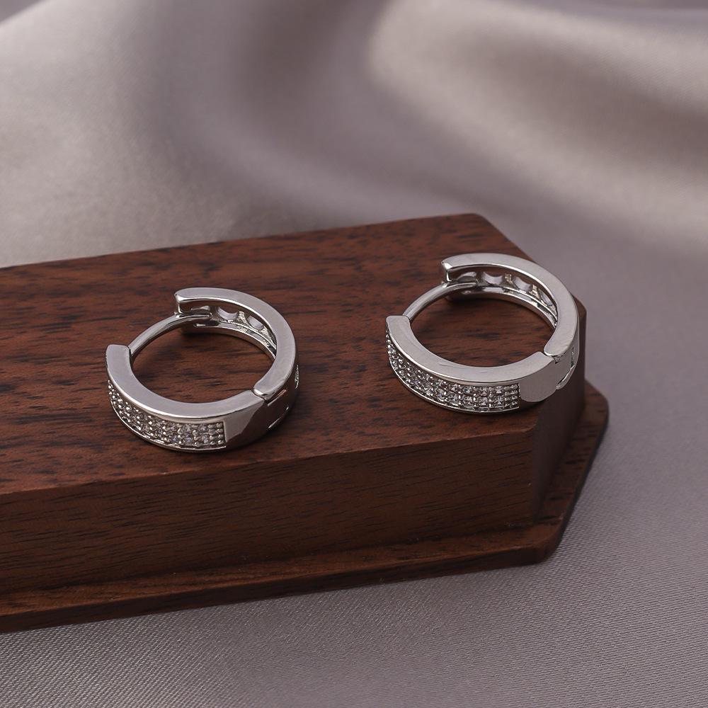 

Luxury Women s Diamond Hoop Earrings - Spicy Girl Niche Design