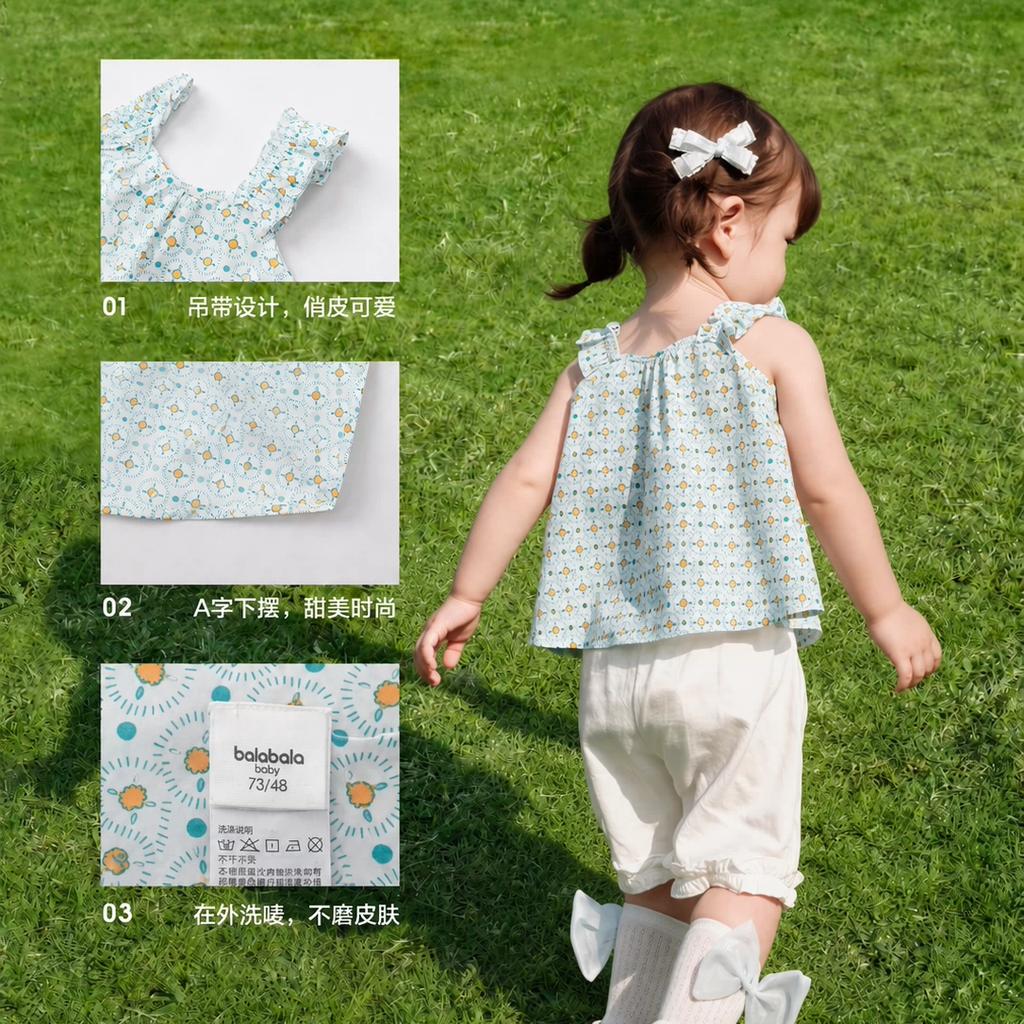 Balabala Vest Baby Top for Girls