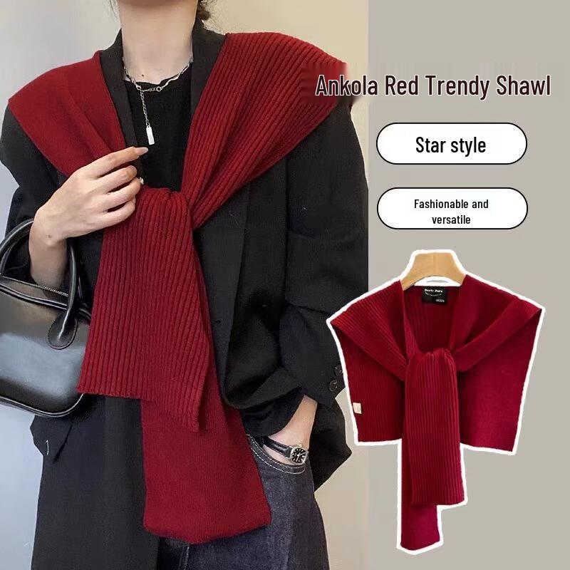 

Women s Korean Style Knitted Wool Shawl Cape