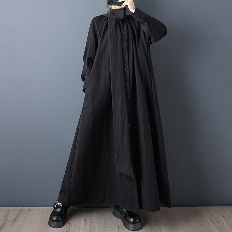 Dlouhý rukáv oversized vintage ležérní volný podzimní jarní trenčkot pro ženy Svrchní oděvy