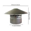 Chimney Cap Roof Vent Weatherproof Snow Dust Protection Rainproof Cover Flue Rain