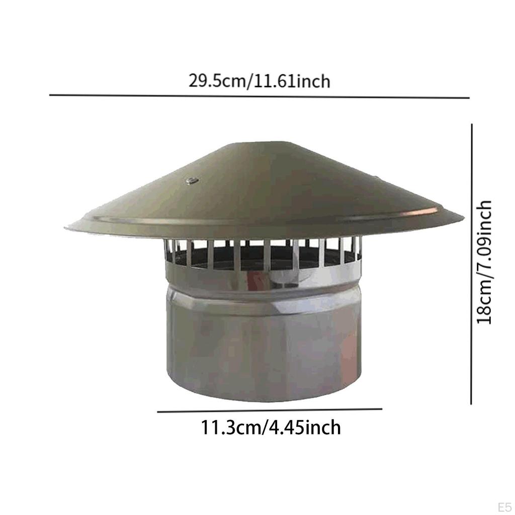 Chimney Cap Roof Vent Weatherproof Snow Dust Protection Rainproof Cover Flue Rain