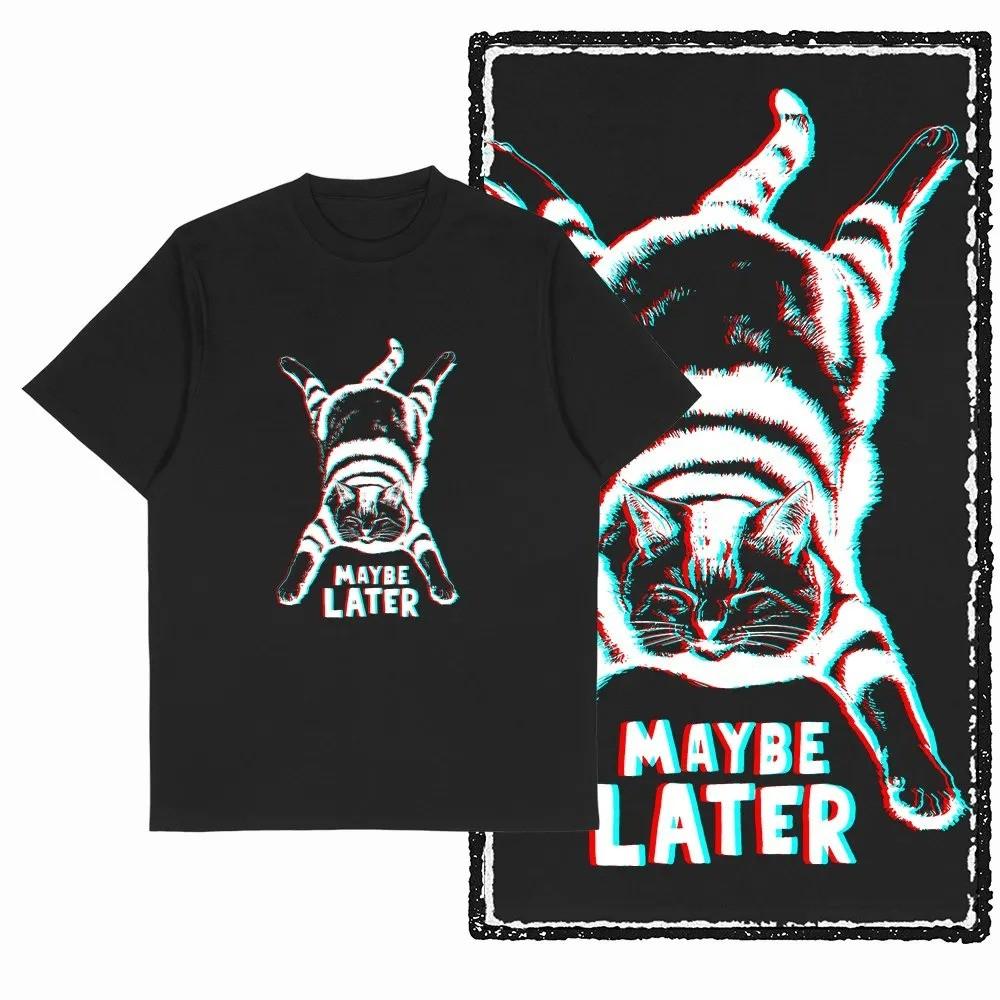 

1pc Short Sleeve Cool Cat Print Unisex Tshirt Casual Summer Loose Unisex Cat T Shirt Oneck Tshirt Unisex Tee Shirts Graphic T Shirts S