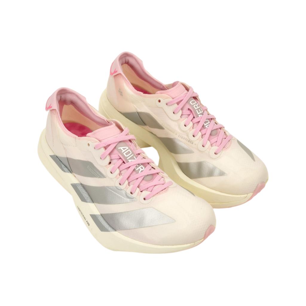 adidas Adizero Adios Pro 4 Beyaz Gümüş Metalik Şeffaf Pembe Kadın Spor Ayakkabı JQ4446