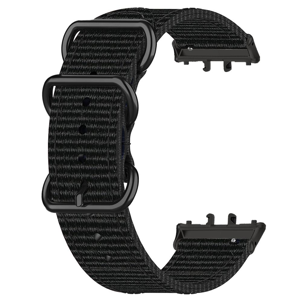 For Honor Watch X5 Watch Band Triple Ring Nylon Woven Strap