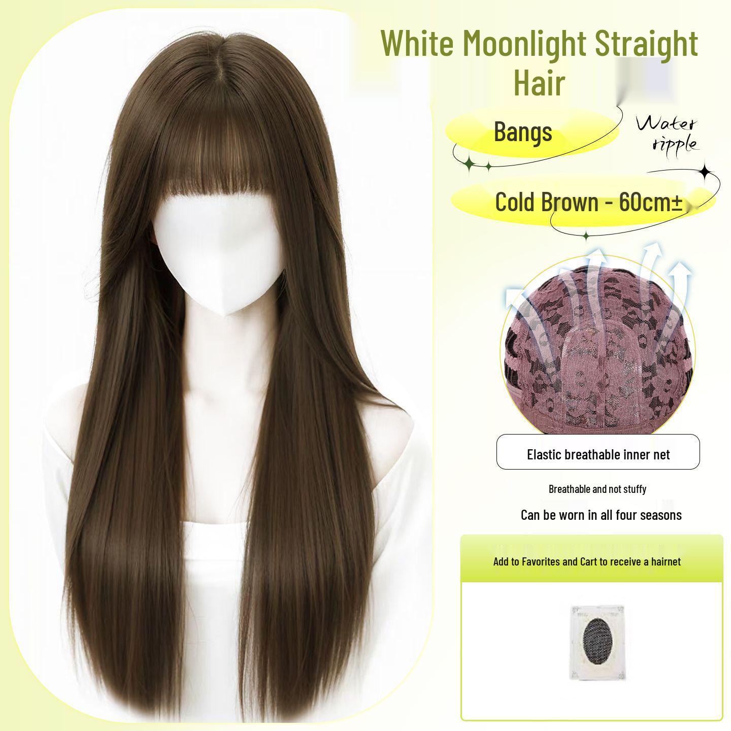

Xuchang Women s Long Straight Black Wig with Bangs – Natural, Realistic Full Head Hair Wig Set for Daily Wear.