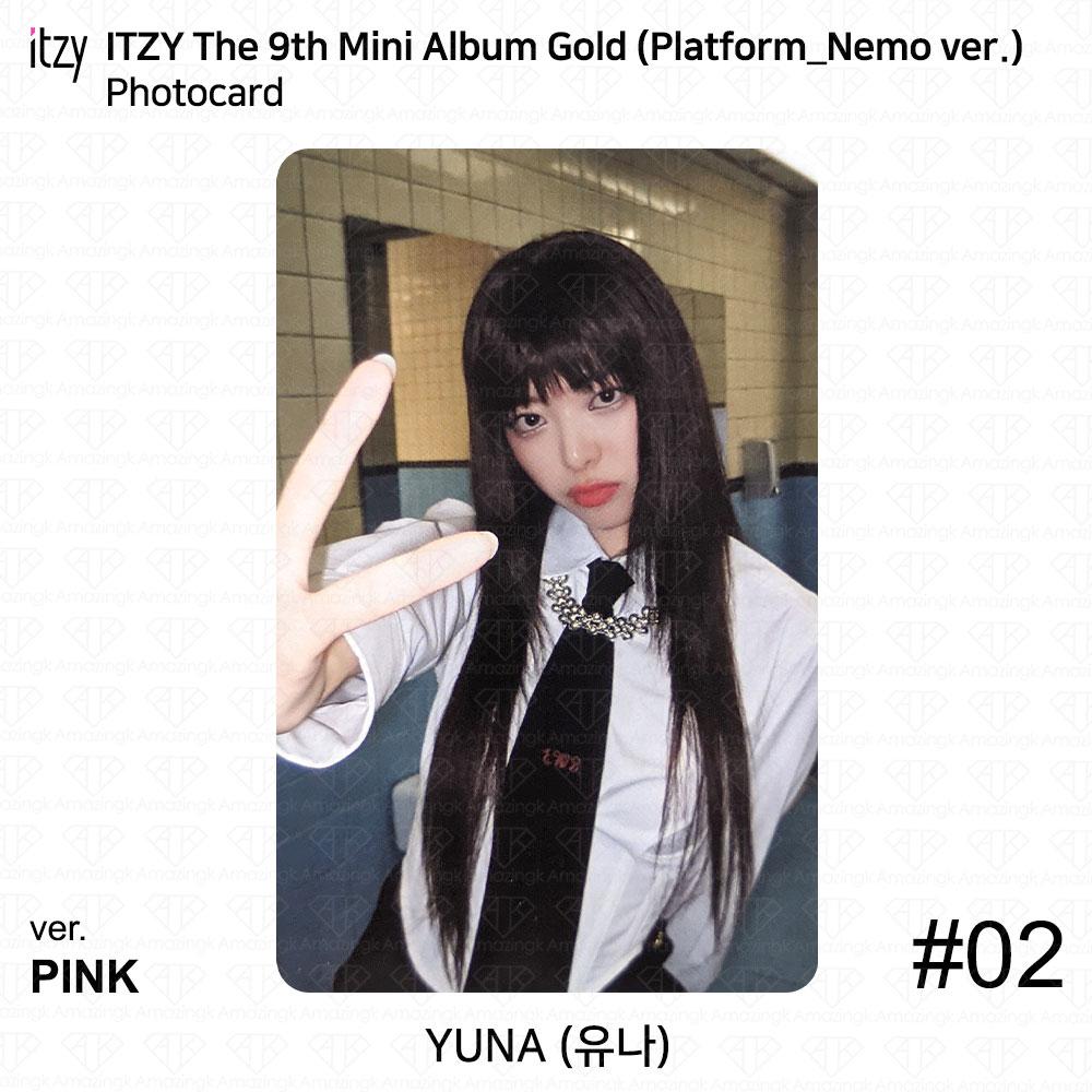 

ITZY 9th Mini Album Gold Platform Nemo ver Фотокарта Постер QR YEJI RYUJIN KPOP Yuna - PC Pink #2