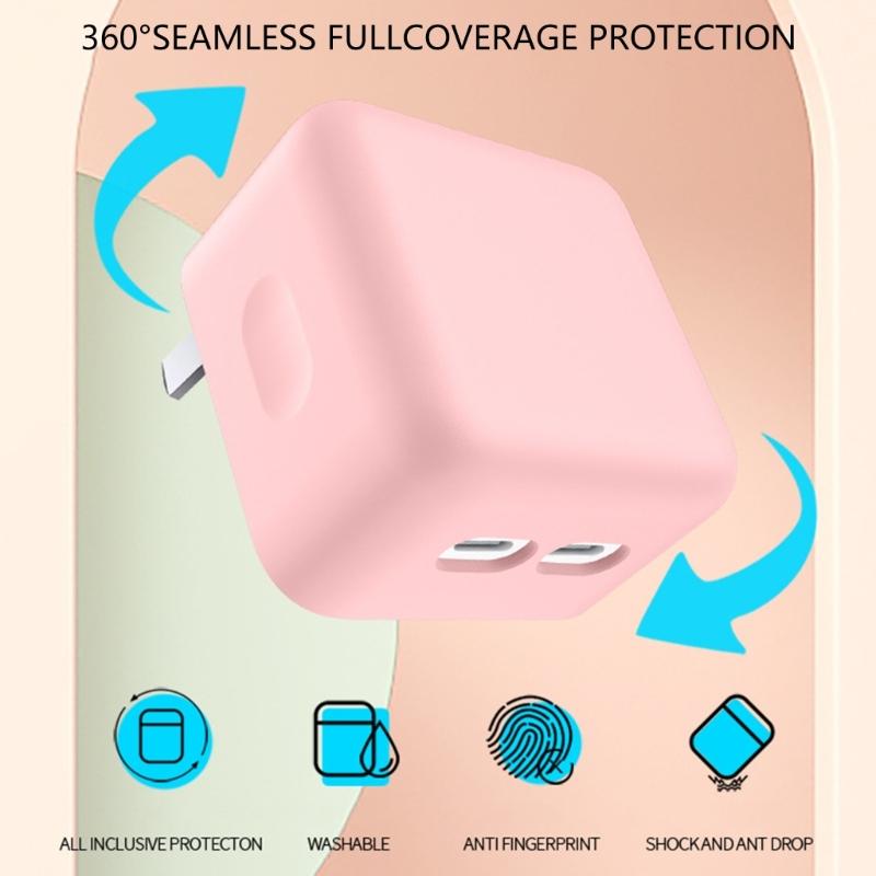 Soft Silicone Protective Cover Case For 35W Double USB C Port Charging Head Shockproof Dustproof Design