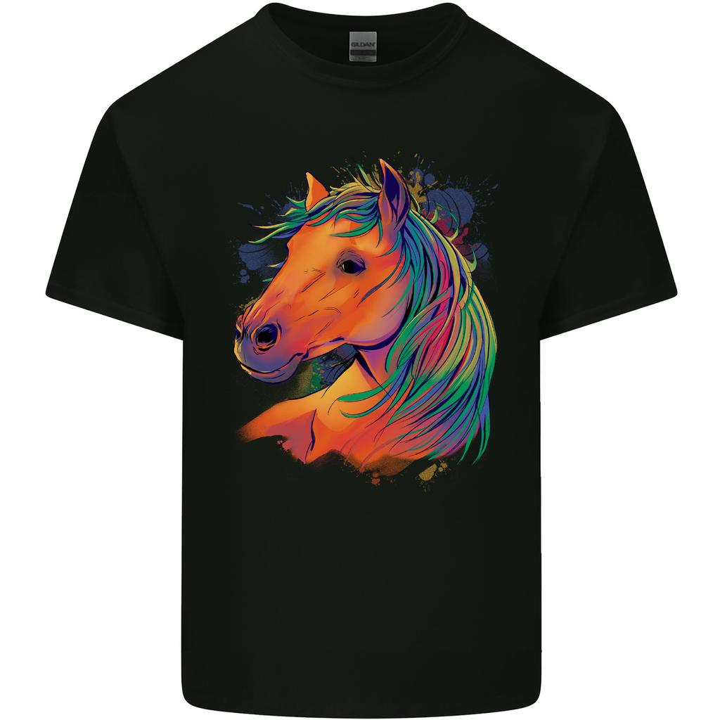 Horse Head Equestrian Unisexs Light Cotton TShirt