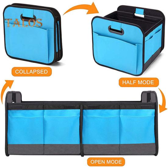 Kofferraum-Organizer, faltbare Aufbewahrungsbox, großes Fassungsvermögen, mehrere Fächer, wasserdicht, zusammenklappbarer Aufbewahrungskoffer für den Kofferraum