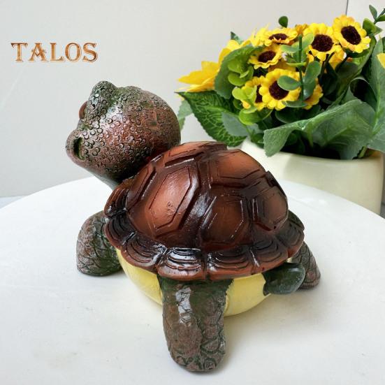 Turtle Statue Garden Mini Figurine Waterproof UV Resistant Mini Size Adorable Turtle Shaped Animal Statue Yard Ornament
