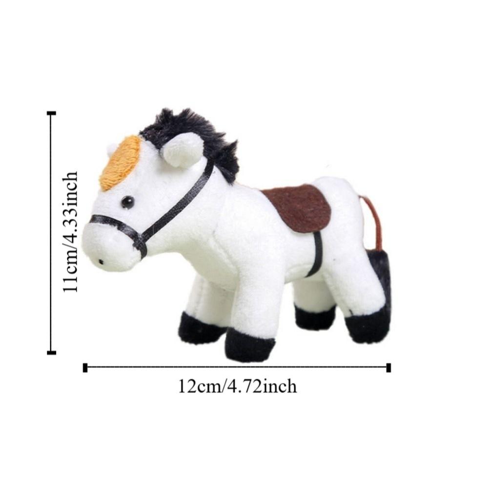 Pendant Stuffed Animal Horse 12cm Plush Horse Cute Bag Charm  Charm