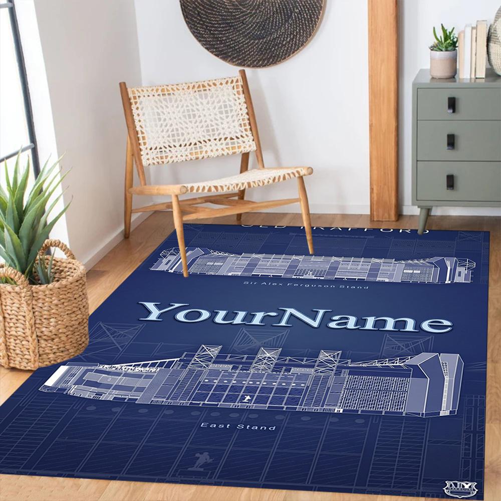 Manchester Customizable Name Floor Mat Suitable for Decorate room Dormitory Bedrooms Living Rooms Antislip Carpet Office home decor
