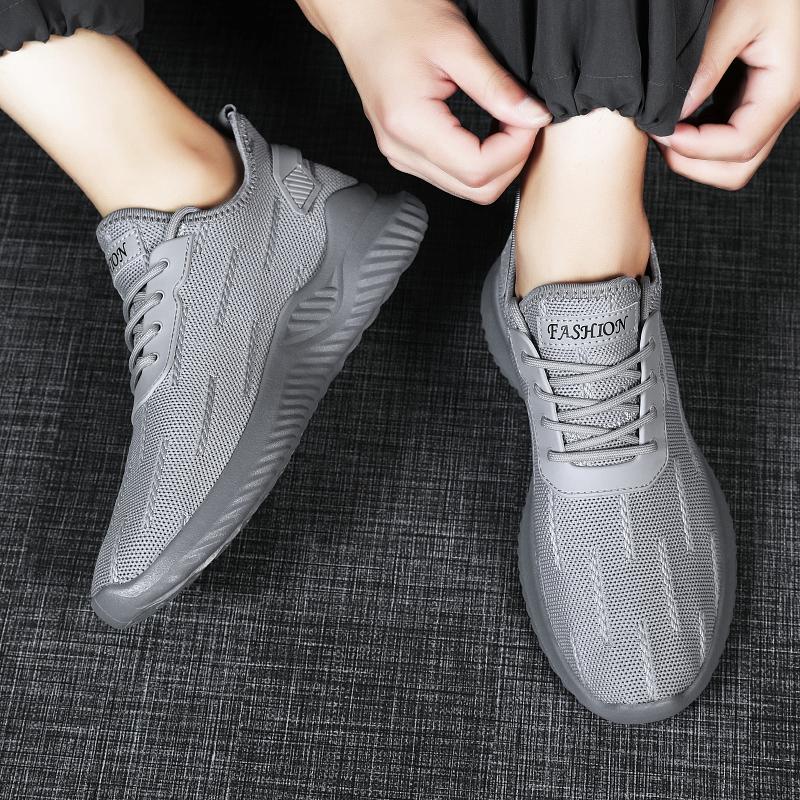Men's Running Shoes Casual Lightweight Breathable Lace Up Sports Shoes Summer Outdoor Anti Slip Jogging Fitness Tennis Shoes