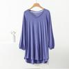 Women's V-Neck Plus Size Loose-Fit Modal T-Shirt - Nine-Sleeve Casual Summer Top