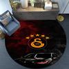Galatasaray Football Club Crest Round Rug for Livingroom,Bedroom, Palyroom, Chair Rug, Area Rug, Circle Carpet, Fan Christmas Gift