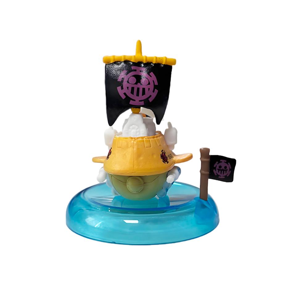 One Piece blind box 1-8pcs Anime Ship Figure Luffy Model Toy kawayi Mini Boat Pirate Ship Navy Going Merry Boat  Assembled Model