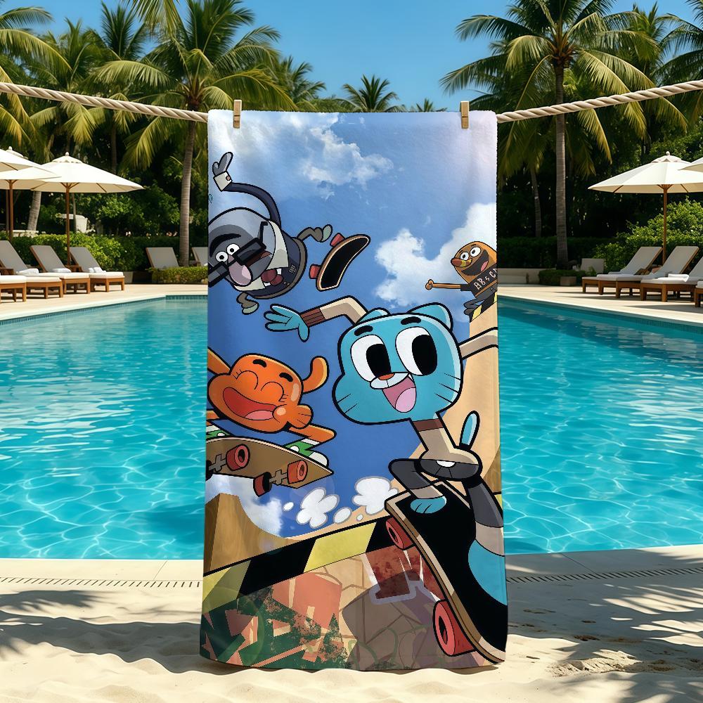 Asciugamano Di G-Gumball Per W-World Campeggio All'aperto A-Incredibile Asciugamano Da Spiaggia Super Assorbente Asciugatura Rapida Asciugamano Estivo