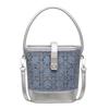 Textured Bucket Bag New Spring and Summer Women's Handbag Fashion Splicing Shoulder Bag Commuter Messenger Bag