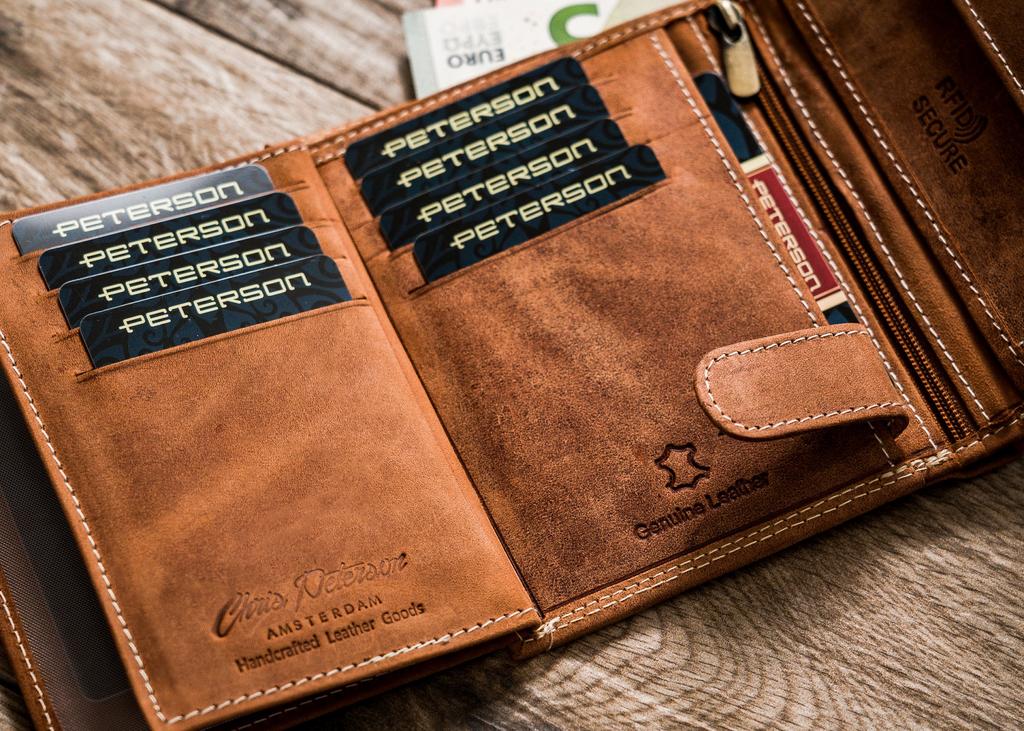 Men's leather wallet PTN N4L-CHM COGNAC