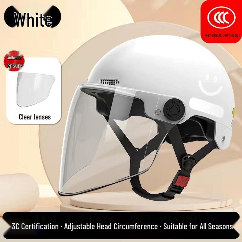 3C Certified Women's Electric Scooter Helmet, Breathable, Sun-Protection, All-Season Half Helmet for Motorcycle Riding.