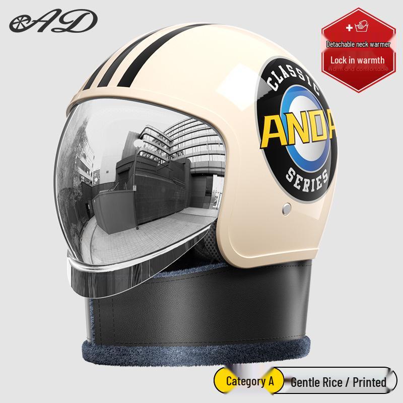 3C Certified AD Electric Motorcycle Helmet, All-Season Half Helmet for Men and Women, Winter-Proof for Scooter Commuting