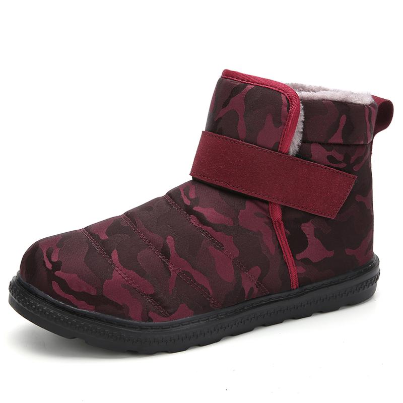 36~47 Mens Women Waterproof Winter Warm Plush Platform Snow Ankle Boots Outdoor Sneakers Male Rubber Boots Work Shoes Footwear