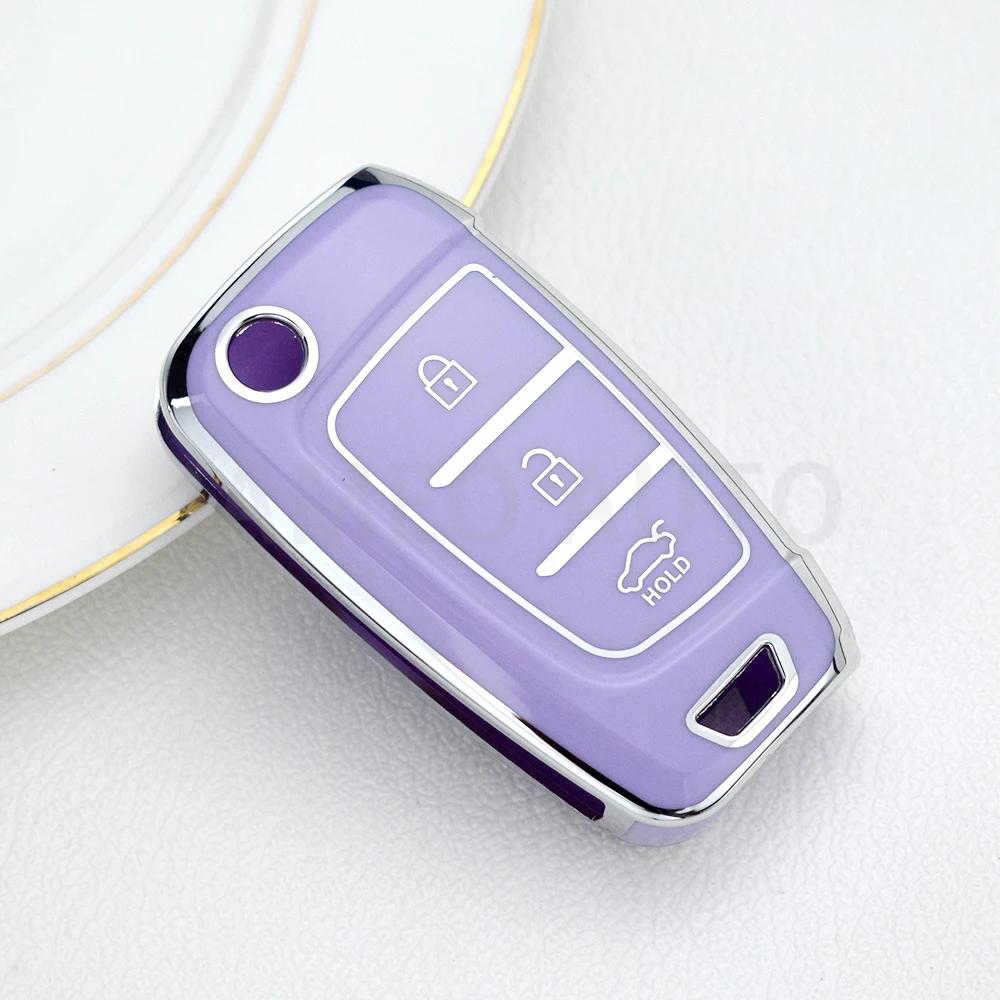 3 Buttons Tpu Car Key Case Cover For Hyundai Tucson For Hyundai I30 Accent Tucson Ix35 Solaris Elantra Kona Celesta Sonata Rings