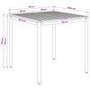 Garden Bar Table NAARDEN White and Black 110 x 108.5 x 105 cm