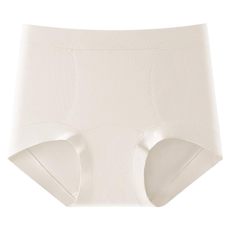 Women's Cotton 10A Antibacterial Extended Crotch High Elastic Naked Traceless Belly Retraction High Waist Panties