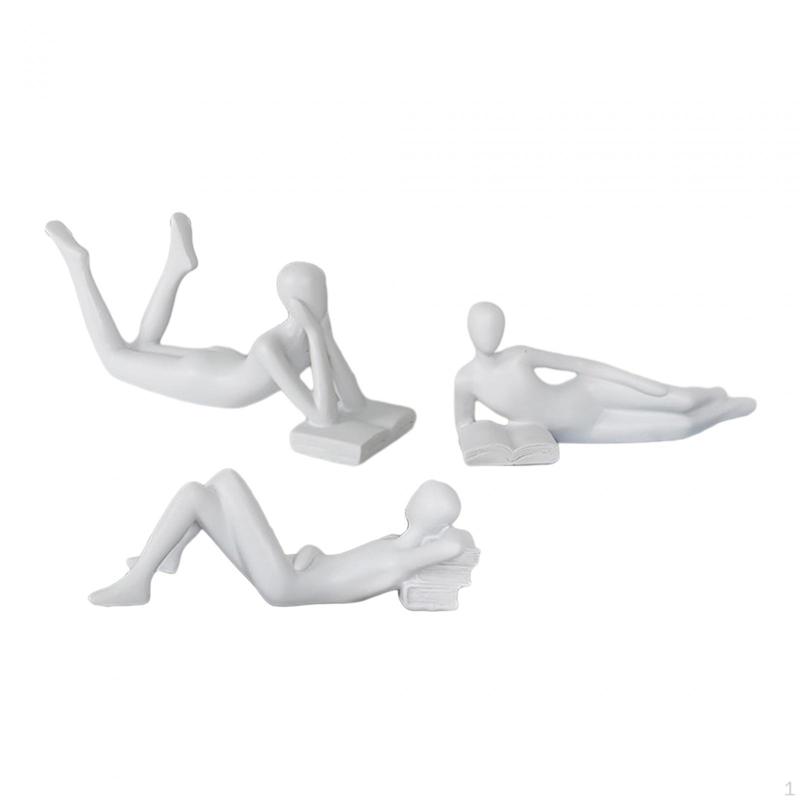 3 шт. Абстрактные статуэтки Мыслителя Креативное украшение Искусство Нордические настольные скульптуры Фигурки для полки