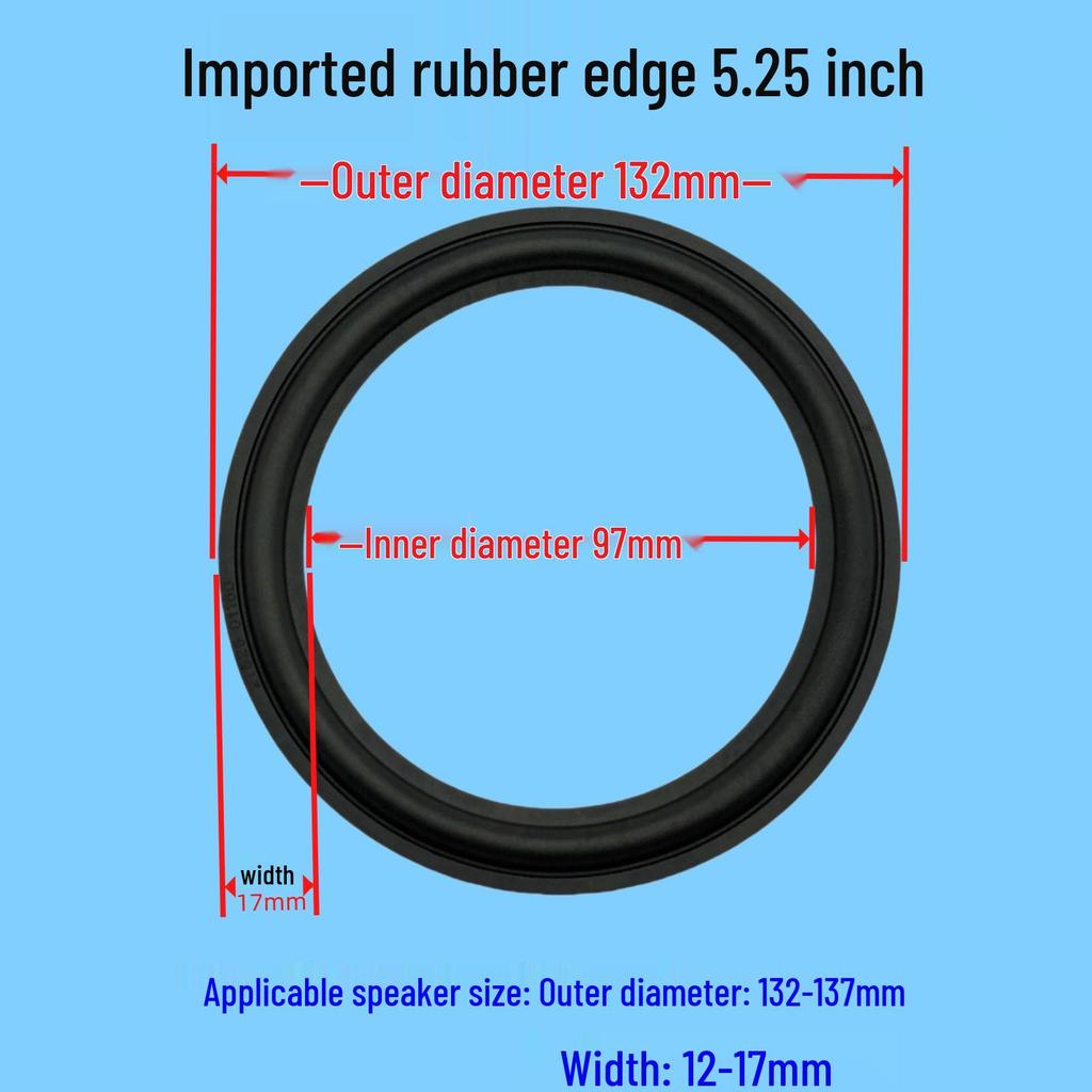 Rubber Edge Rings for Speakers: 6.5, 8, 10, 12 Inch