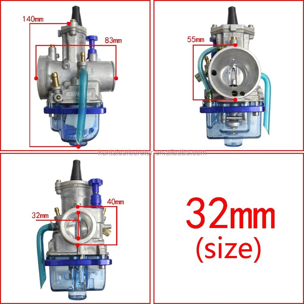 Motocyklový karburátor s plochou clonou, karburátor pro enduro závodní karburátor, vzduchový filtr pro Keihin Pwk 21-34mm, příslušenství pro terénní vozidla