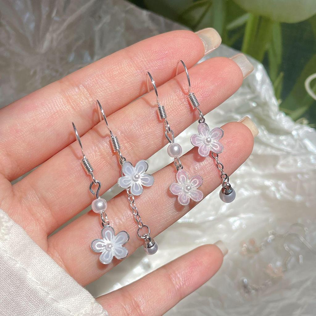 Spring/Summer Women's Fairy Tassel Gradient Flower Earrings - Colorful & Exquisite Design