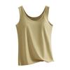 Seamless Ice Silk Strappy Vest for Women with Built-in Bra Pads