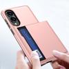 Suitable S25edge Card Insertion Phone Case A56/36 Slide Slot Wallet 24Plus Drop Resistance Protective Cover