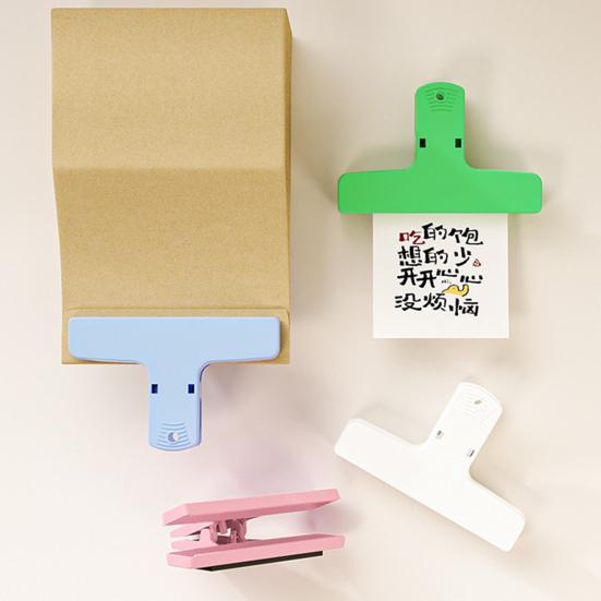 Magnetic Bag Sealing Clips with Strong Grip Reusable Food Clips for Kitchen Office Colorful Fridge Organizer File Holder for Chips Snacks Documents