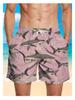 3D-gedruckte Cartoon-Haifischmuster Strand Herren Bunte Tier Muster Schwimm Sommer Hawaiianische Surfshorts