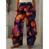 Butterfly Element Printed Loose Pants, Casual Elastic Waist Baggy Trousers with Pockets, Women'S Clothing