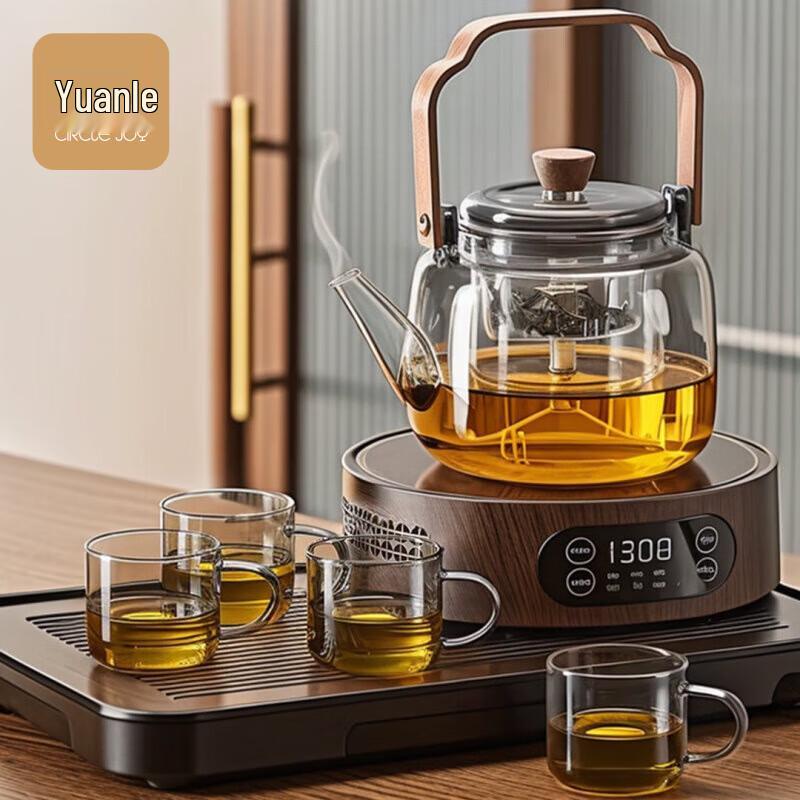 Glass Tea Kettle Set with Handle