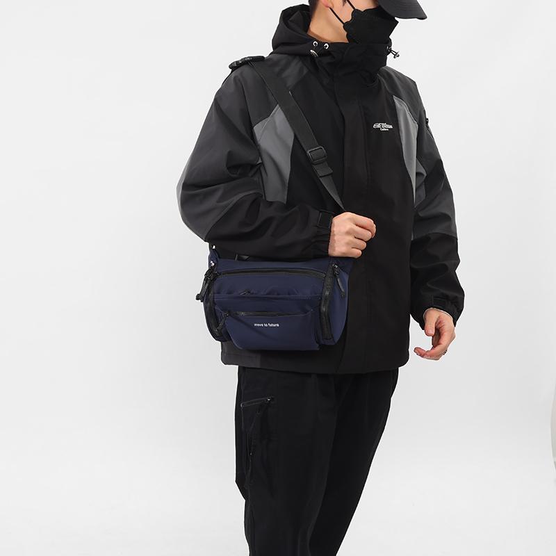 Men's Large Capacity Shoulder Bag Sports Waist Bag Commuter Travel Shoulder Mobile Phone Bag