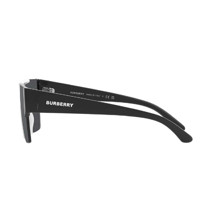Burberry Temple Logo Print Acetate Square Sunglasses Men's Black
