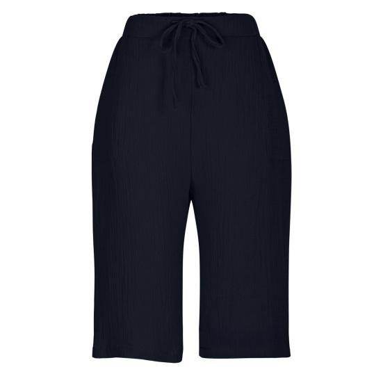 Women Shorts Knee Length High Waisted Relaxed Fit Summer Casual Shorts with Pockets Pure Color Summer Shorts Lounge Wear