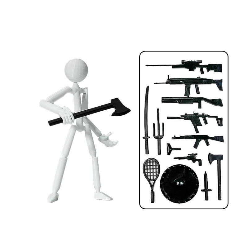 

Многосуставная игрушка-стикмен с несколькими суставами, подвижная, 3D-печать, 3D-печатный манекен, новинка, фигурка, стикмен, собранный робот белый