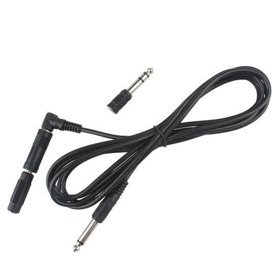 3m 6.35mm Straight to Right Angle Plug Guitar Audio Cable Line with 3