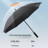 125cm Durable Business Semi-Automatic Long Handle Sunscreen Umbrella